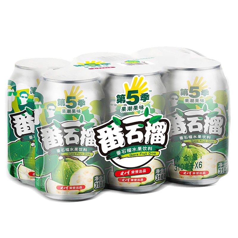 JIANLIBAO 健力宝 第五季番石榴口味芭乐水果饮料310ml×6罐小包品尝款 14.16元