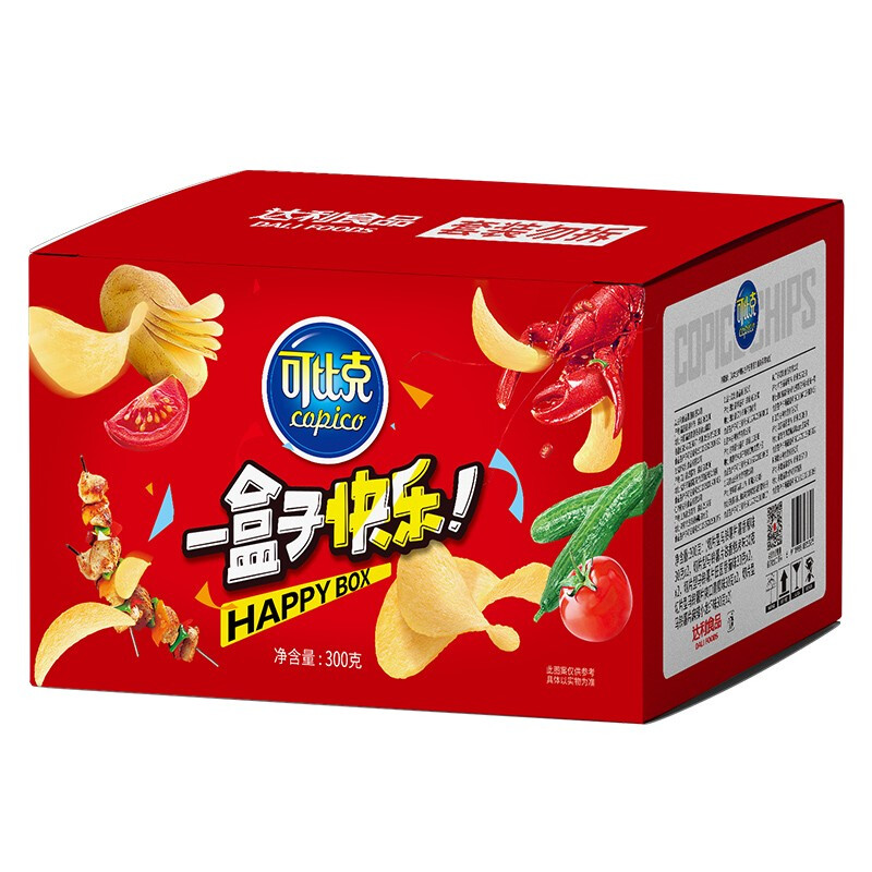 copico 可比克 一盒子快乐薯片 混合口味 300g 16.9元（需用券）