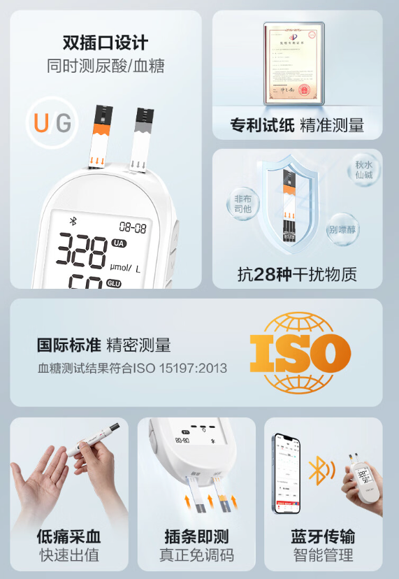 Sinocare 三诺 EA-19型血糖尿酸测试仪