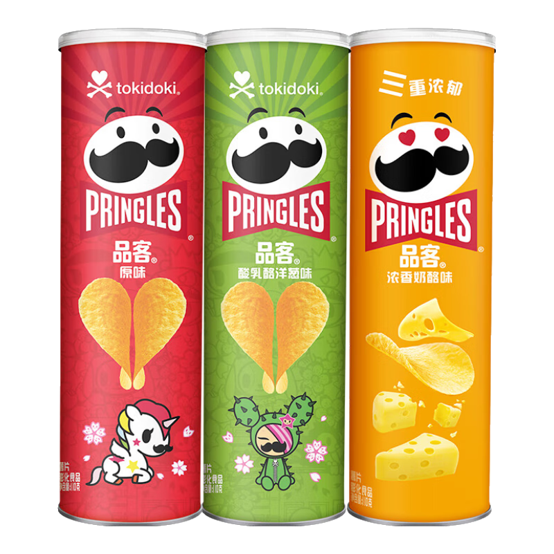 Pringles 品客 tokidoki联名薯片 110g*3 *7件 104.16元合14.88元/件