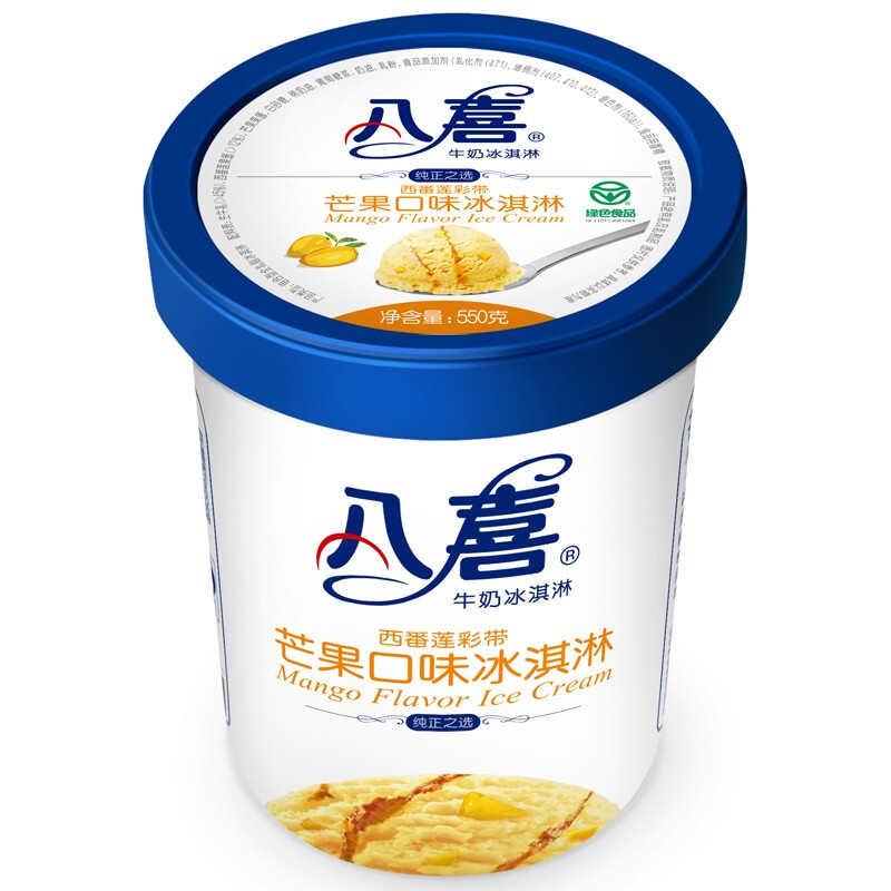 BAXY 八喜 冰淇淋 芒果口味 550g 18.6元（需买5件，需用券）