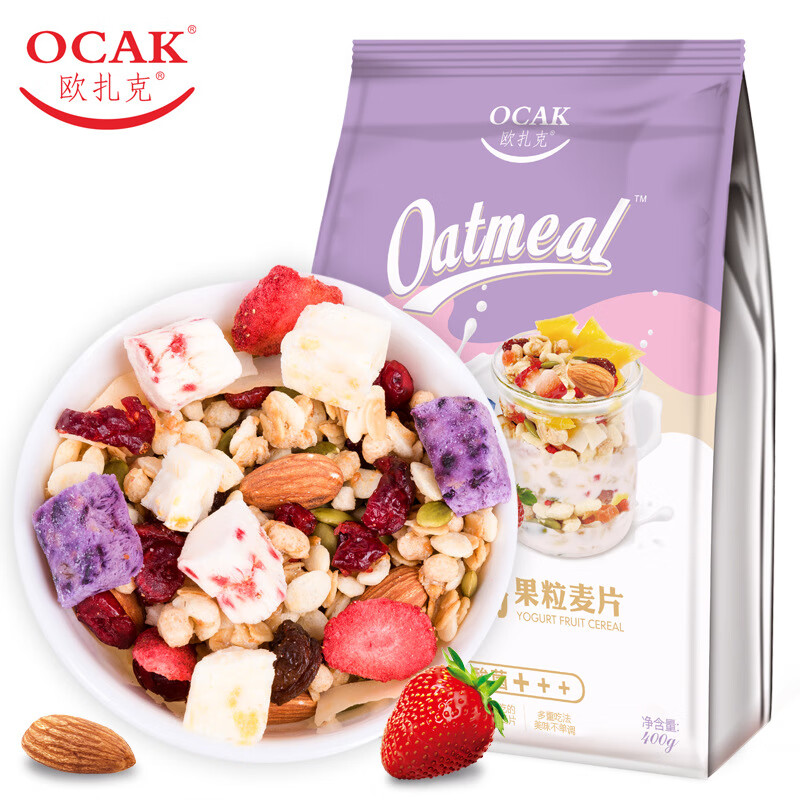 OCAK 欧扎克 水果坚果混合燕麦片 750g*1袋 44.6元（需用券）