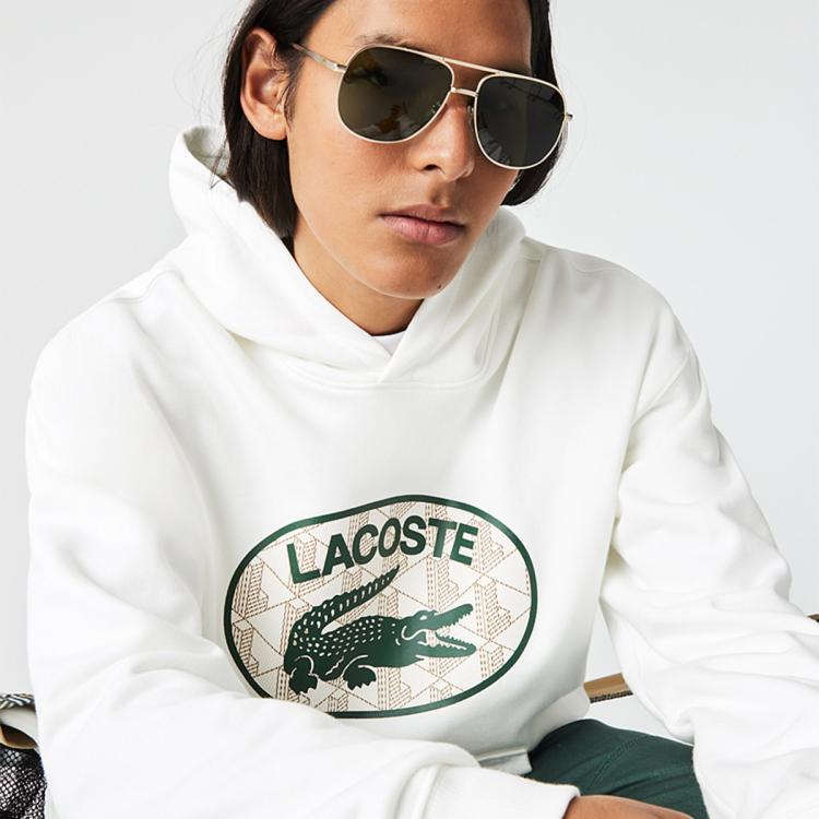 LACOSTE 拉科斯特 男士印花logo连帽卫衣 384元