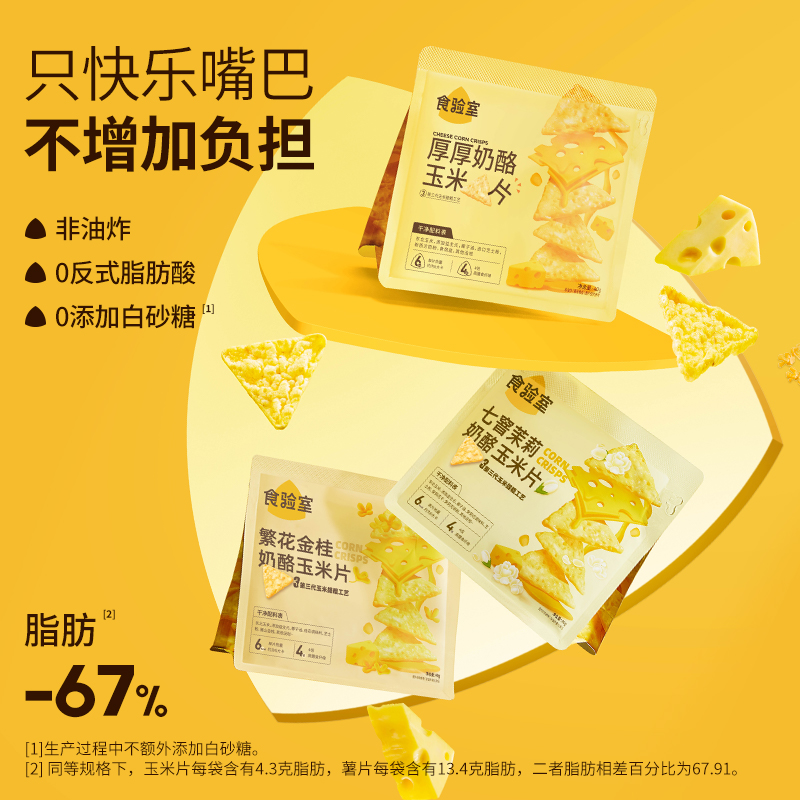 88VIP：TASTE_LAB 食验室 TASTE LAB 食验室 厚厚奶酪玉米片 40g 1件 9.41元