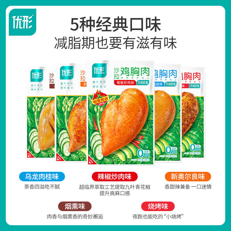 ishape 优形 沙拉鸡胸肉100g*18袋 87元（需用券）