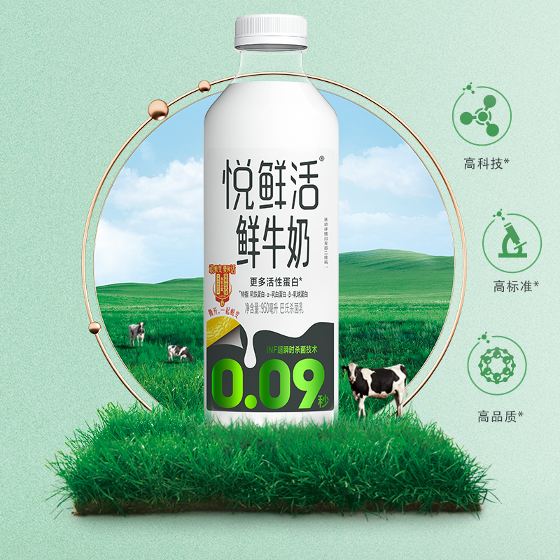 百亿补贴：JUNLEBAO 君乐宝 悦鲜活鲜牛奶950ml*2瓶 32.8元