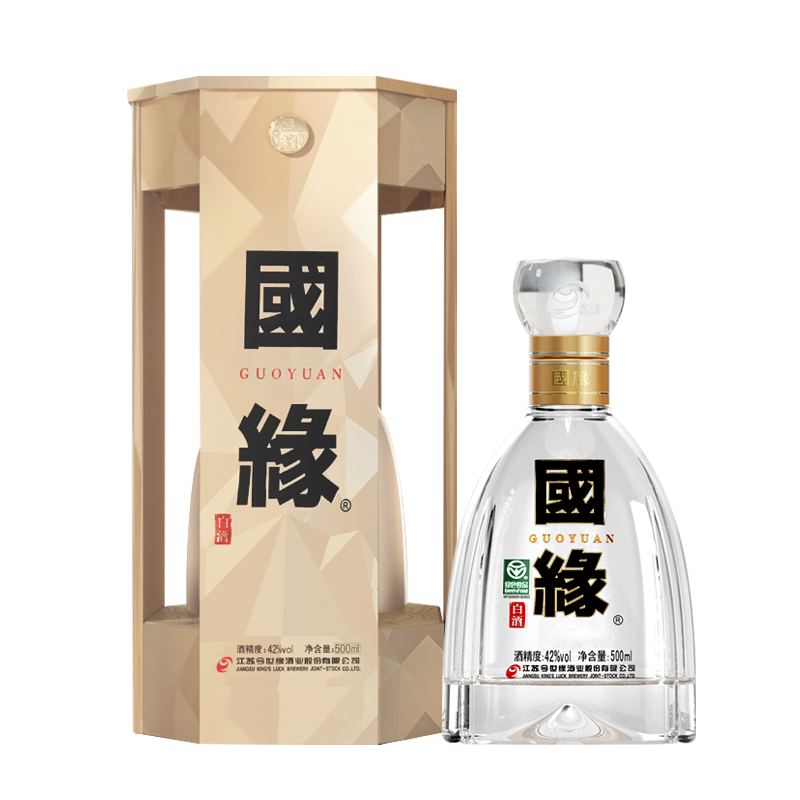 限16日：今世缘 国缘 四开 42度 醇香型白酒 500ml 单瓶装 435.6元 包邮（多重优