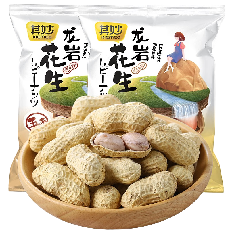 其妙 蒜香花生/五香花生 500g 6.9元（需领券）