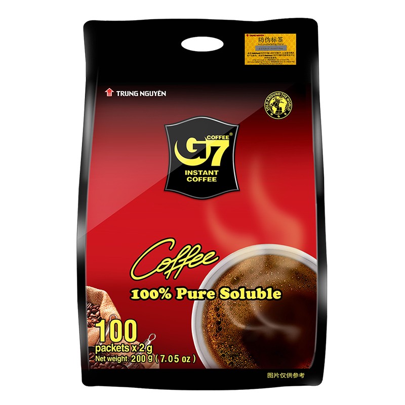 G7 COFFEE 越南进口纯黑咖啡 200g 100包 34.9元