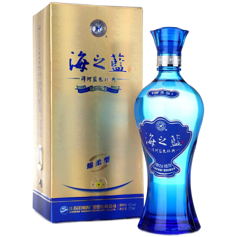 puls会员：洋河 海之蓝 浓香52度 375mL*2瓶 198.4元