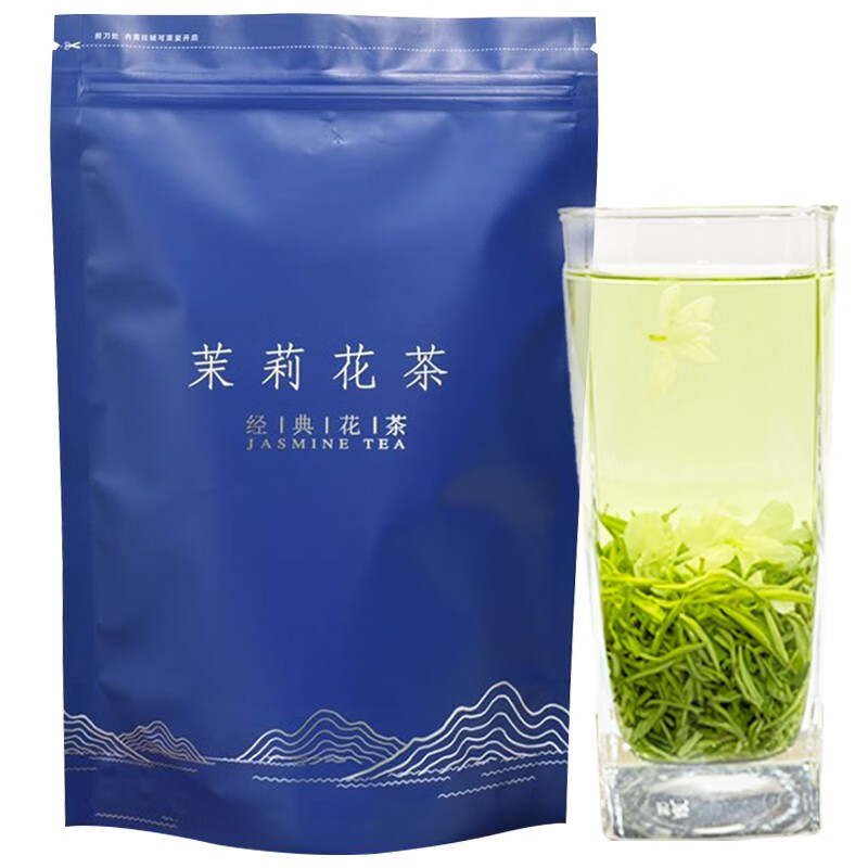 第一道飘雪 第—道飘雪茶叶 茉莉花茶散装250克 四川花茶浓香型 花毛峰 茉