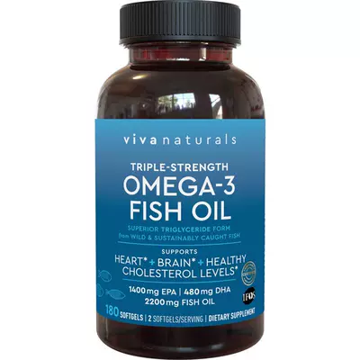 88VIP：Viva Naturals Omega-3升级款深海鱼油软胶囊 180粒 312.55元包邮（需领券）