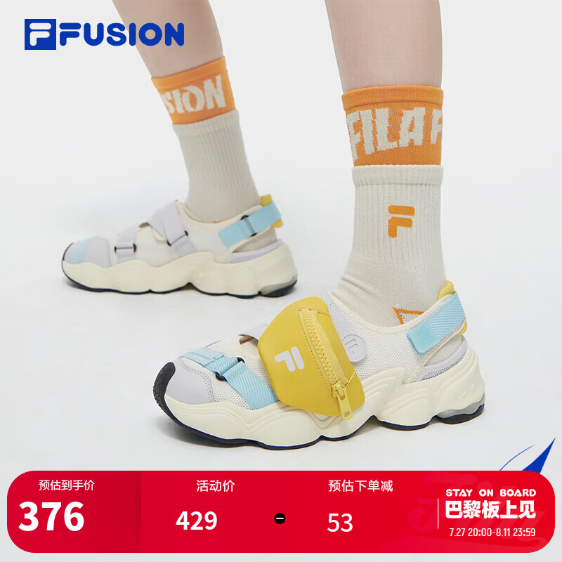 FILA FUSION 斐乐官方潮牌女鞋2024夏季透气鞋子凉鞋时尚凉拖鞋 376元