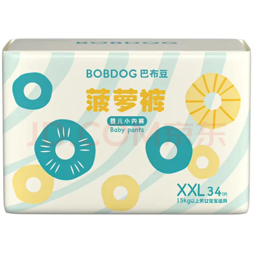 BoBDoG 巴布豆 菠萝系列 拉拉裤 XXL34片 27.5元（需买4件，需用券）