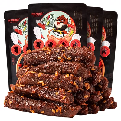 88VIP：三只松鼠 蜀香牛肉麻辣味熟食 100g×4袋 返后22.96元（返8元卡)