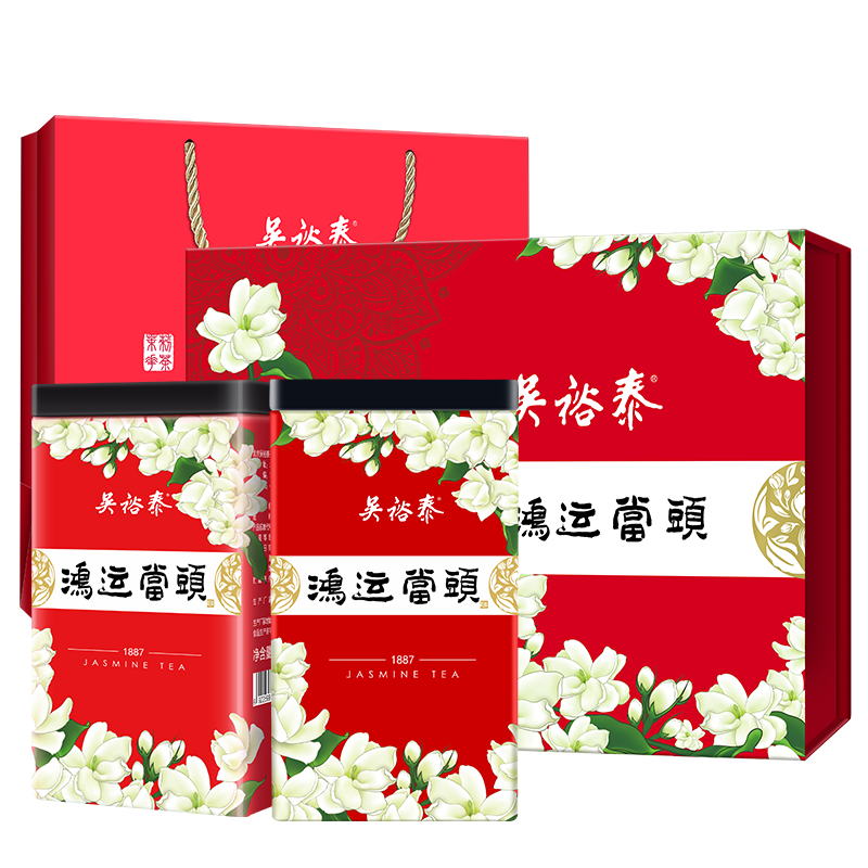 PLUS会员：吴裕泰 茶叶茉莉花茶 鸿运当头360g *2件 363.24元（需凑单，合181.62