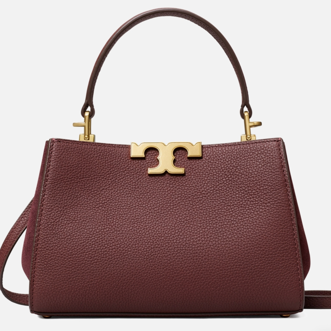 Tory Burch 汤丽柏琦 Eleanor Pebble-Grain Leather Mini 手提单肩包 7.0折 ￡417（约3788.82