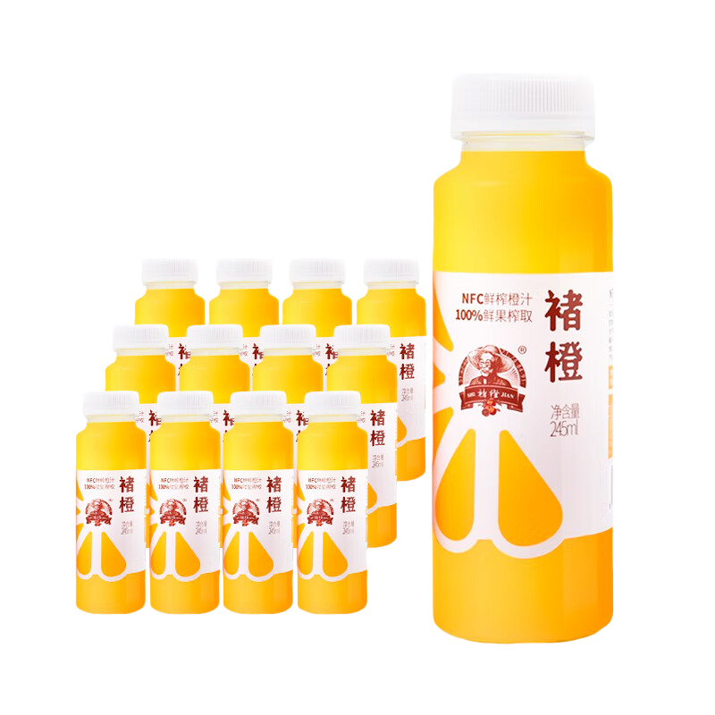 CHU’S AGRICULTURE 褚氏农业 褚橙 100%NFC橙汁245ml*12瓶 97.21元（需用券）