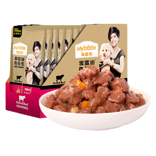 Myfoodie 麦富迪 狗湿粮肉粒包0.6元/包 清炖牛肉95g*12 7.29元（需买8件，需用券