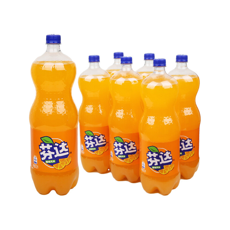 Fanta 芬达 可口可乐（Coca-Cola）芬达 Fanta 橙味 汽水 碳酸饮料 2L*6瓶 整箱装 26