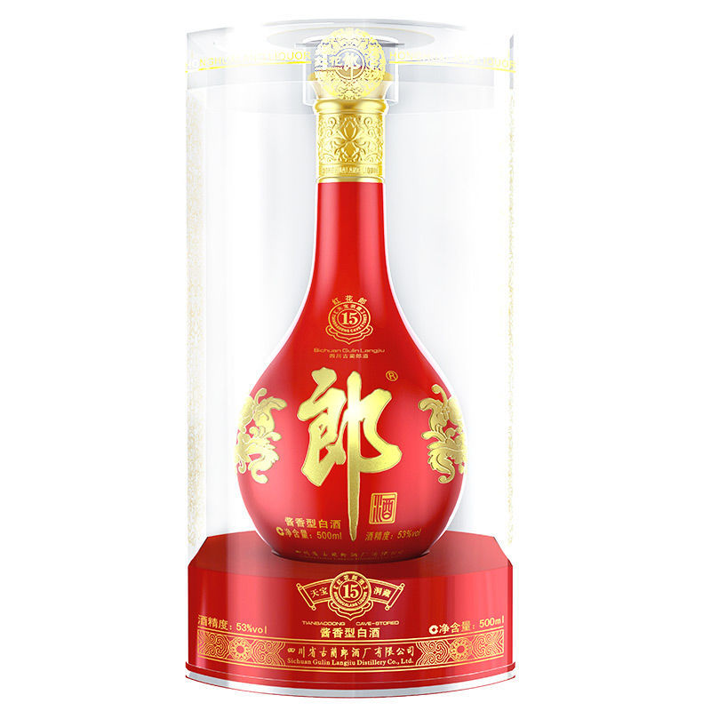 LANGJIU 郎酒 红花郎十五53度500ml*1瓶正品高档白酒特价高度酒水送礼自饮 394.99