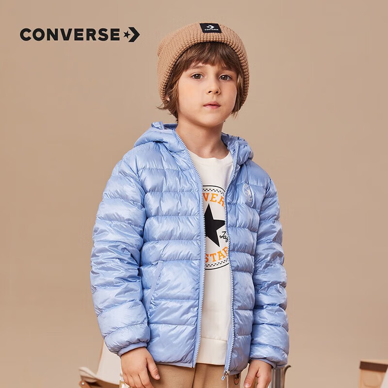 PLUS会员：CONVERSE 匡威 儿童男童连帽羽绒服 128.06元 包邮 （多重优惠）