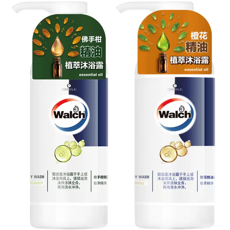 Walch 威露士 精油沐浴露沐浴乳液450ml*2瓶(佛手柑+橙花香) ￥33.15