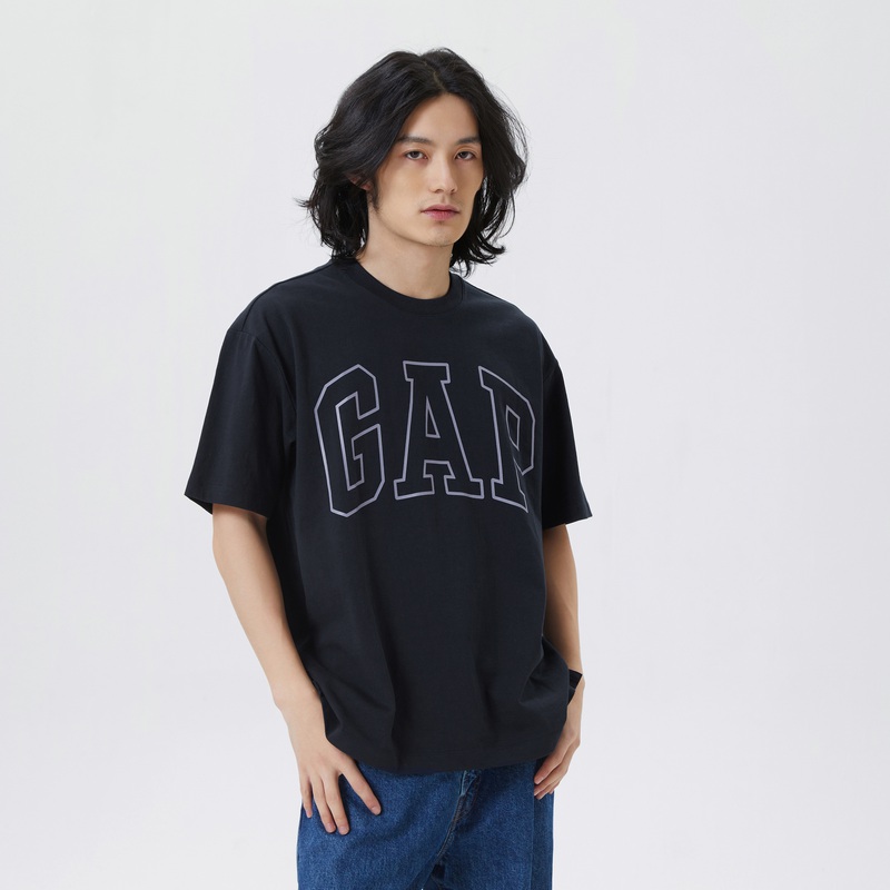 Gap 盖璞 男女装2024夏季新款纯棉字母logo圆领短袖T恤基础款上衣544464 129.1元