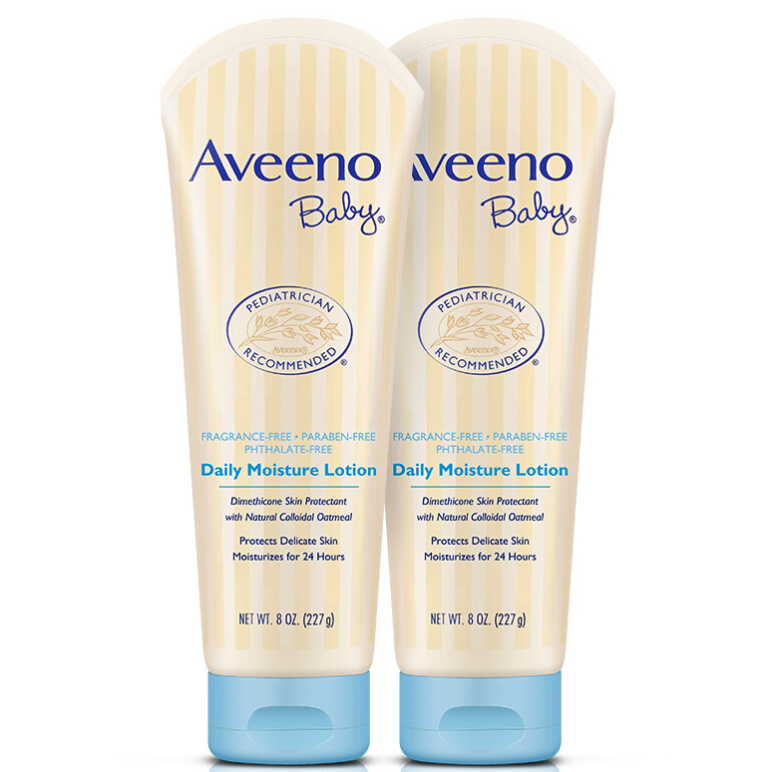 Aveeno 艾惟诺 儿童面霜每日倍护润肤乳身体乳深层滋润婴儿宝宝面霜227g*2 124.