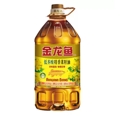 金龙鱼低芥酸特香菜籽油非转压榨5L 51.9元（需领券）