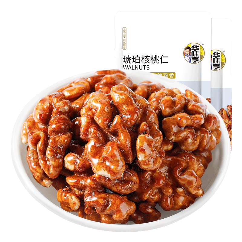 华味亨 琥珀核桃仁100g（坚果任选12） 3.66元（需买10件，需用券）