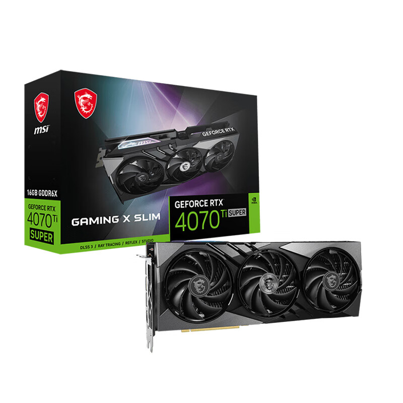 MSI 微星 RTX 4070TiS 16G GAMING X SLIM 独立显卡 6599元（需用券）