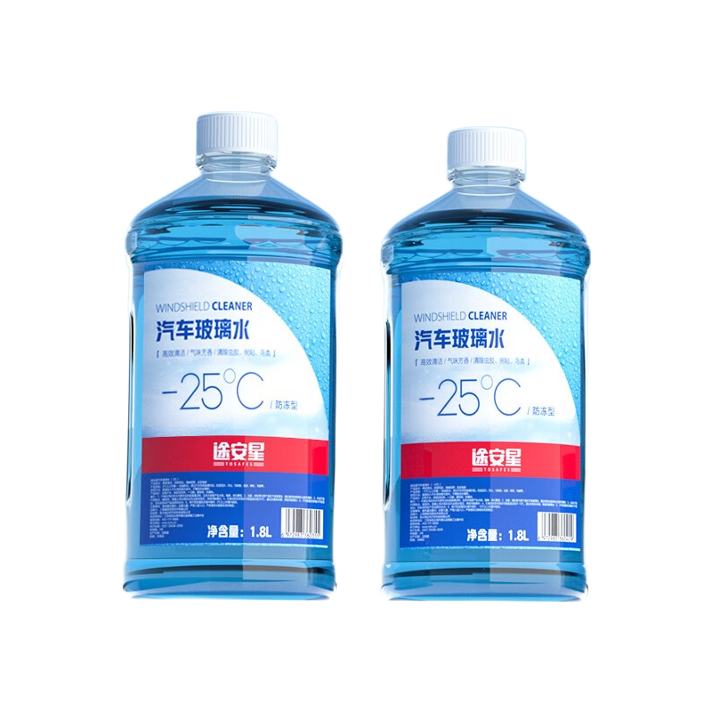 PLUS会员：TUHU 途虎 王牌大桶车用玻璃水 -25℃（2L*2瓶装） 14.78元包邮（双重