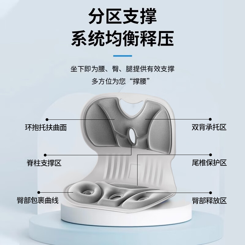 人体工学护腰坐垫靠背垫腰靠腰托腰部支撑驼背座椅办公室久坐 69元