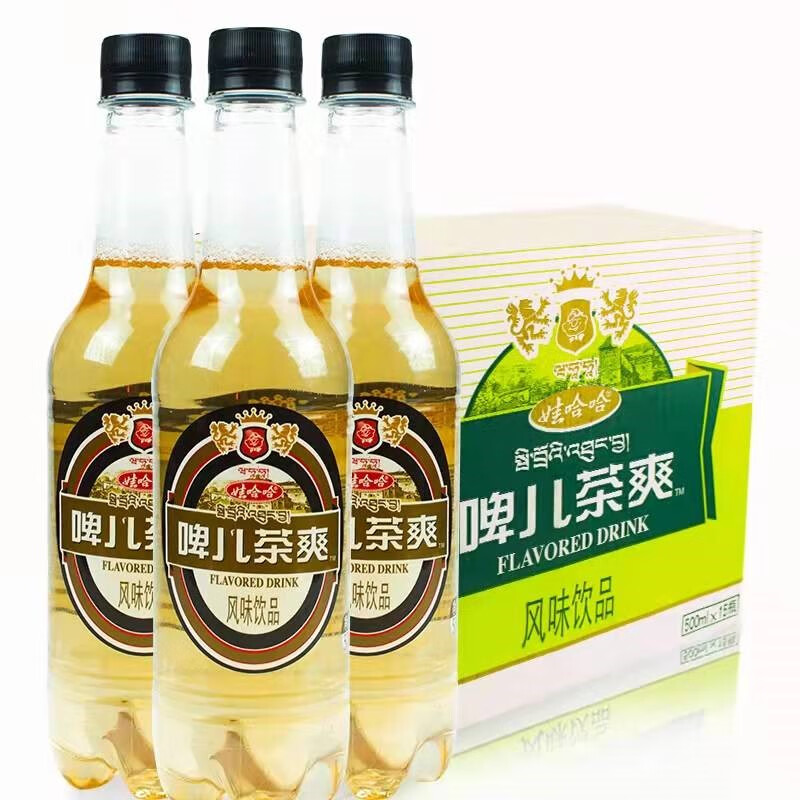 WAHAHA 娃哈哈 啤儿茶爽饮料 500ml 7瓶 12元（需用券）