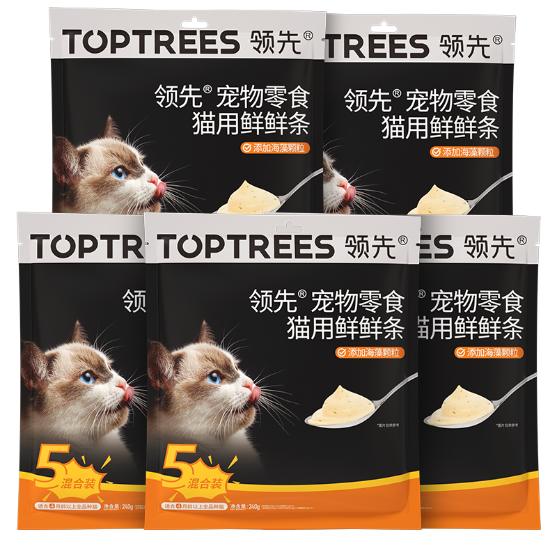 plus会员：Toptrees 领先 猫条12g*100条混合口味 54.91元（需领券）