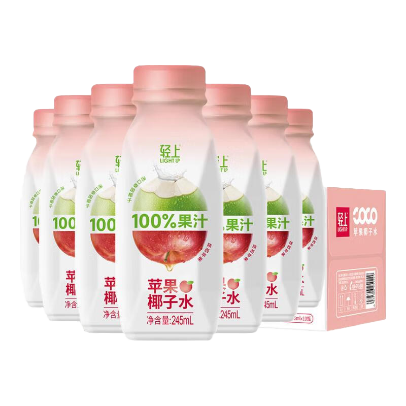 plus会员:椰泰口口淳常温原味酸奶 苹果味椰子水245ml*10瓶 19.6元包邮