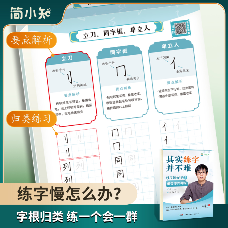 简小知 正楷控笔训练字帖楷书入门速成钢笔硬笔书法练字本高中生初学者小