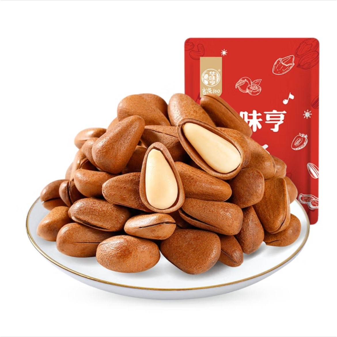 华味亨 开口松子 250g*2袋【东北红松大果】 34.9元（需领券）