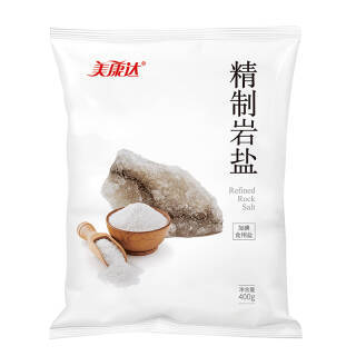 凑单品:美康达 精制岩盐 加碘食用盐 400g 0.99元,可满299-120元