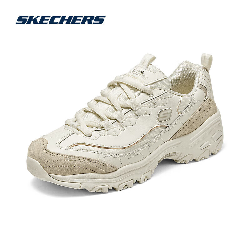 SKECHERS 斯凯奇 摩卡熊2代丨女老爹鞋2024厚底增高百搭休闲运动小白鞋 399元（