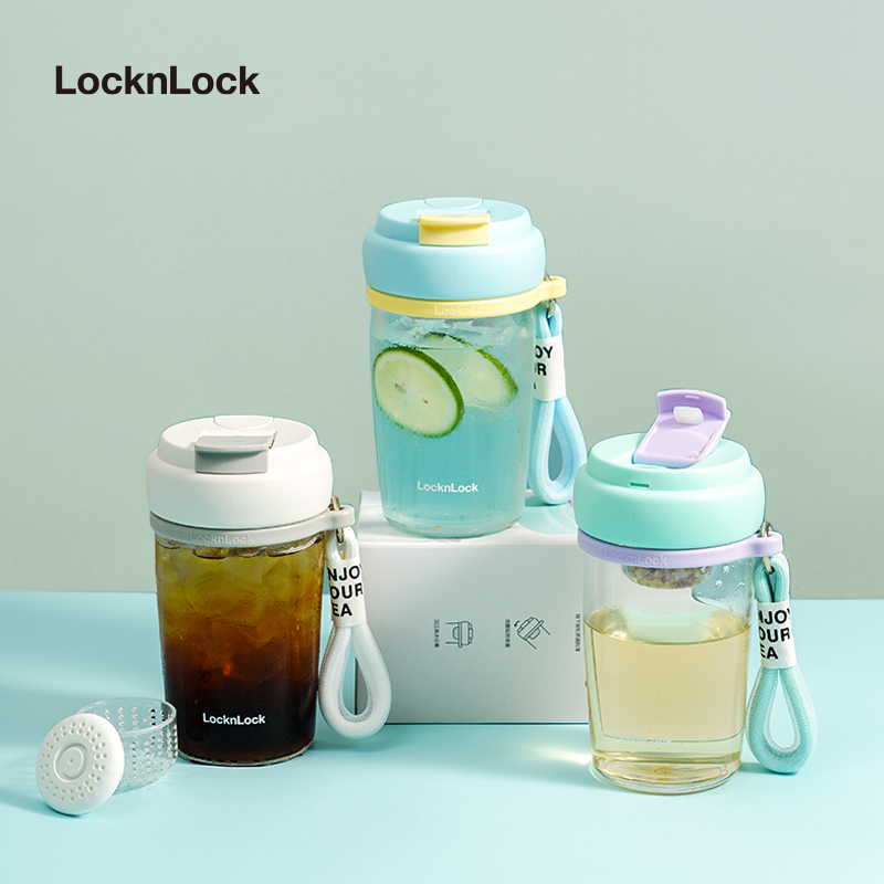 LOCK&LOCK 水杯泡茶玻璃杯家用耐热茶水分离杯 61.4元（需用券）