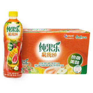 果缤纷 热带美味 果汁 饮料 500ml*15瓶 整箱装 百事可乐出品 *3件 88