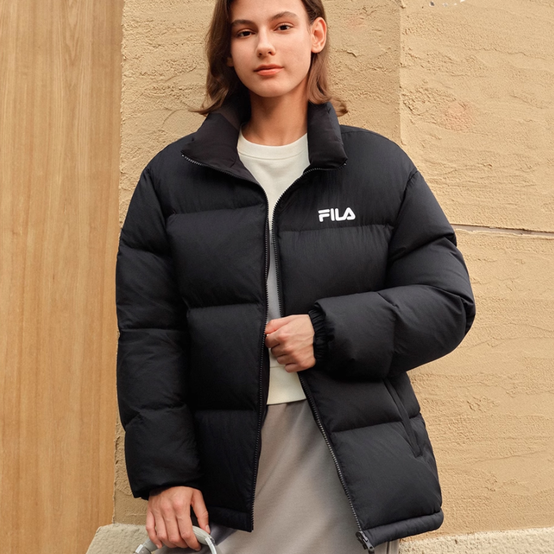 FILA 男女同款 双面穿三防羽绒服 650蓬鸭绒 F51U549902F 712.93元