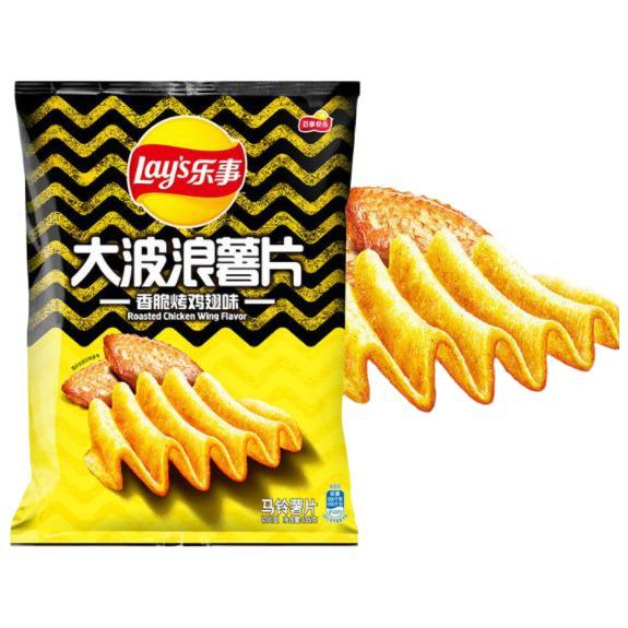 Lay's 乐事 大波浪 马铃薯片 香脆烤鸡翅味 135g 10.8元