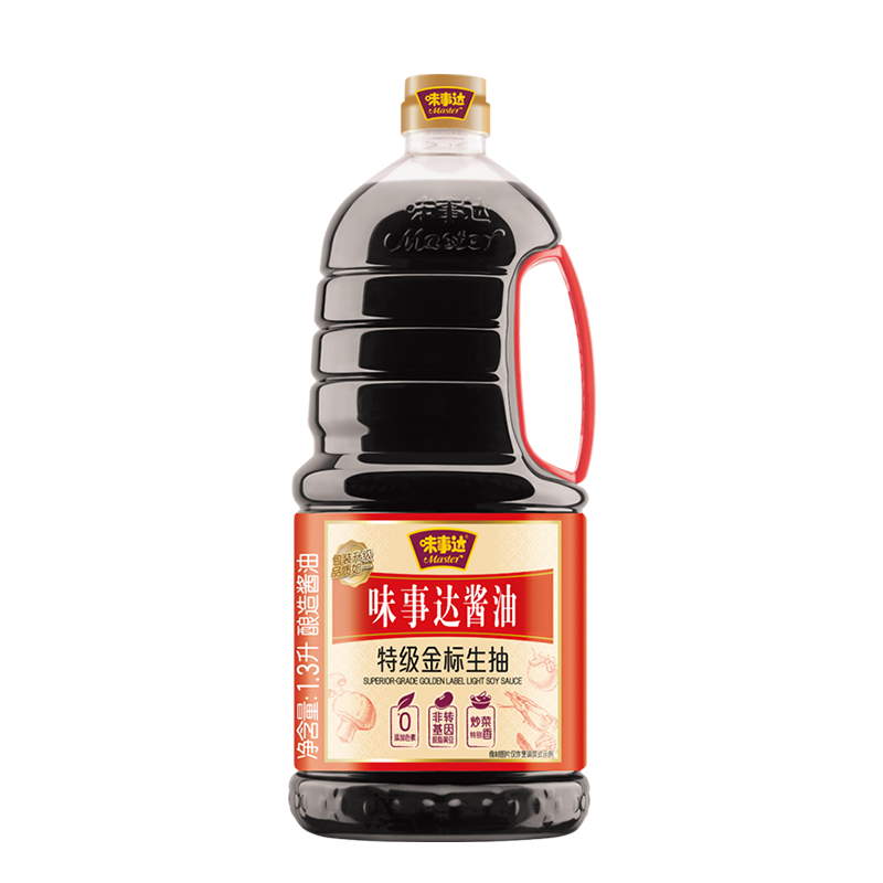 味事达 特级金标生抽1.3L 卡夫亨氏出品 50.04元（合6.25元/件）