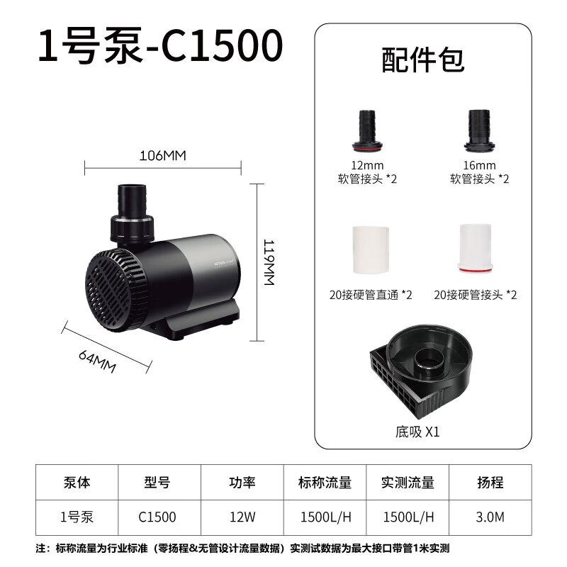 NETLEA 尼特利 鱼缸变频水泵 蓝牙智控 C1500 228.29元