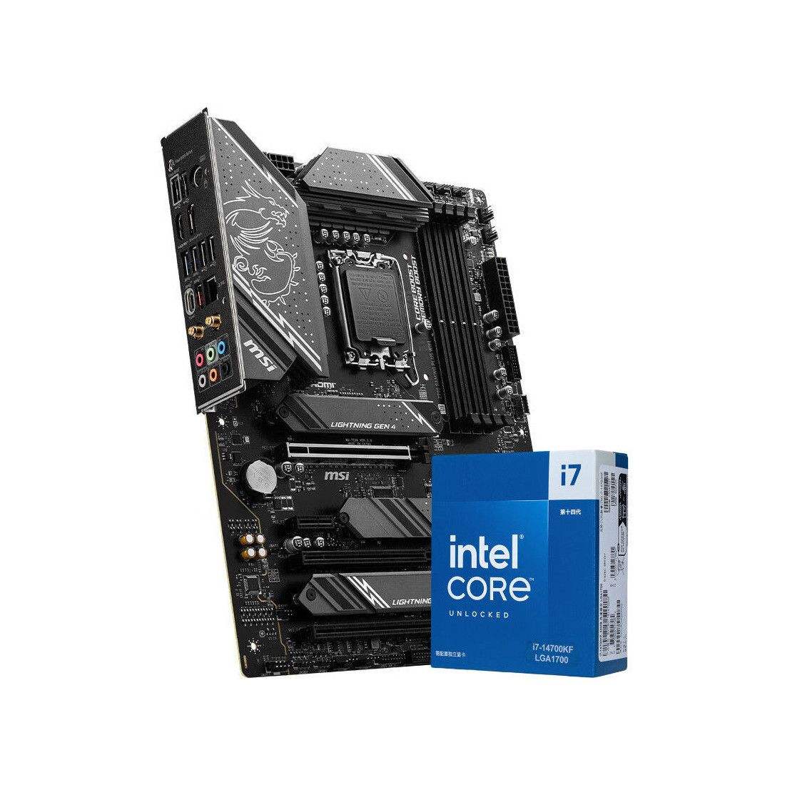 INTEL I7 14700KF CPU+微星 Z790 GAMING PLUSM WIFI D5 主板套装 3309元