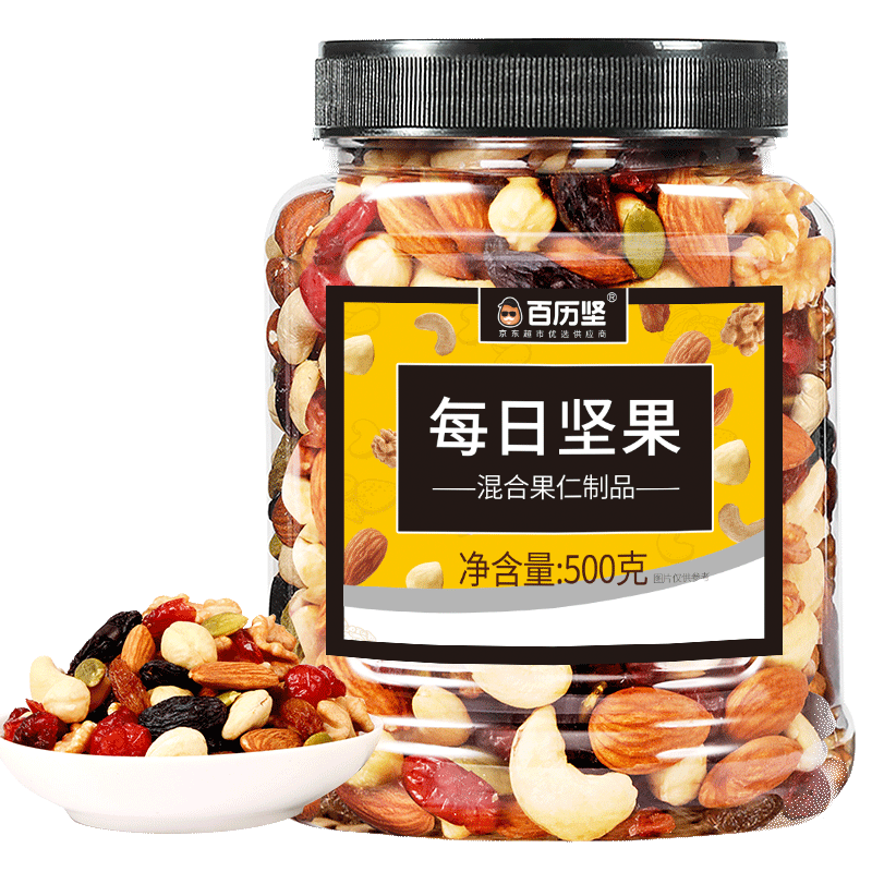 百历坚 每日坚果 500g/罐*4件 75.58元（折18.89元/件，共4件）