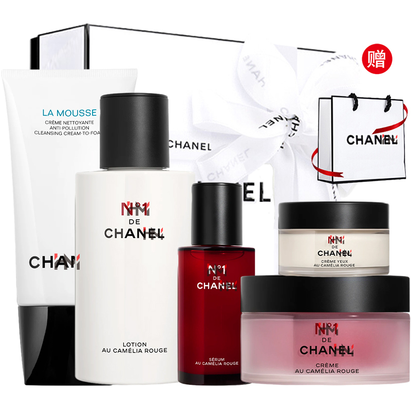 CHANEL 香奈儿 一号红山茶花护肤五件套 洁面150ml+水150ml+面霜 4018元